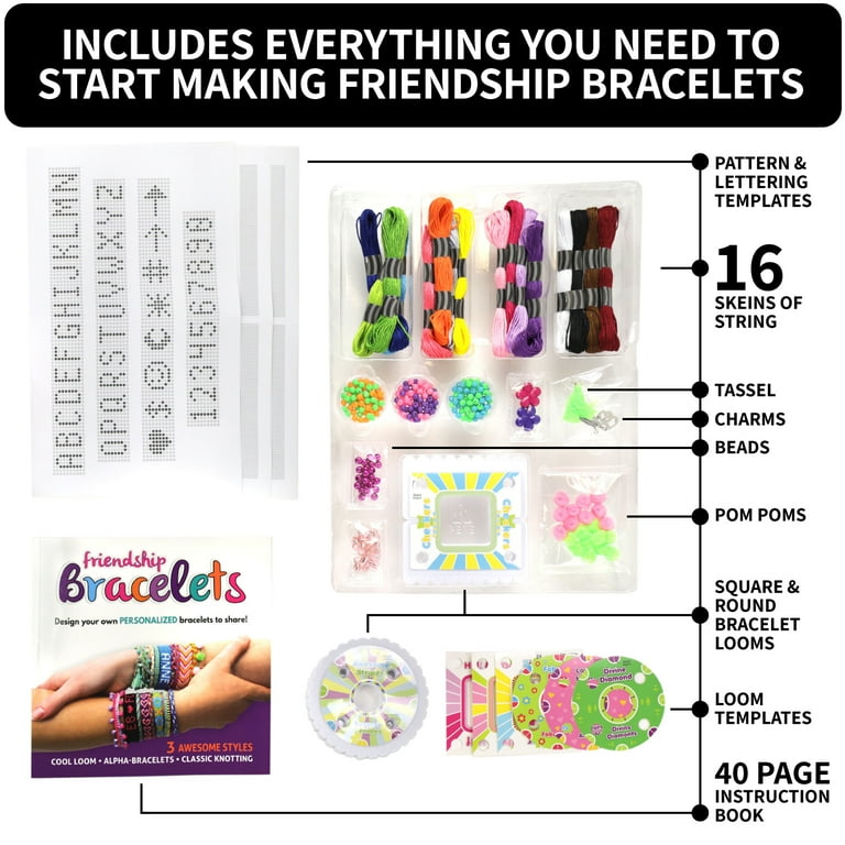 SpiceBox Friendship Bracelets Kit, Kids Crafts