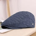 thumbnail image 4 of Spring Men Newsboy Hat Solid Color No Brim Snap Button Adjustable Windproof Sun Protection British Flat Hat Fashion Accessories, 4 of 8