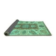 thumbnail image 2 of Ahgly Company Indoor Round Abstract Turquoise Blue Modern Area Rugs, 6' Round, 2 of 4