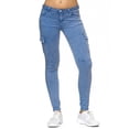 thumbnail image 1 of LUXUR Pantalon en Denim Extensible pour Femmes Mode Vacances Bleu TG, 1 of 2