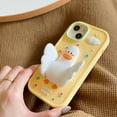thumbnail image 6 of Yellow Duck Phone Case Compatible with iPhone 14/15, Cute 6D Korea Dopamine Cartoon Duck Case with Duck Wings Folding Stand Shockproof Silicone Soft Case, 6 of 12