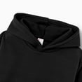 thumbnail image 3 of PatPat Kids Boys Girls Fleece Hoodie Pullover Sweatshirt with Pocket Warm Long Sleeve Hooded Top Black Sizes 4-14 Years, 3 of 7