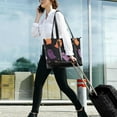 thumbnail image 5 of FORMRS Canvas Laptop Tote Bag for Women with 15.6" Computer Compartments Shoulder Handbag, Halloween Purple Ghosts, 5 of 7