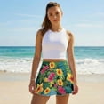 thumbnail image 3 of Yuyamidu Colorful Hibiscus Golf Skirts for Women Palm Leaves Women's Athletic Skirt Casual Stylish Tennis Skorts for Woman Skirts with Shorts Size 2XL, 3 of 7