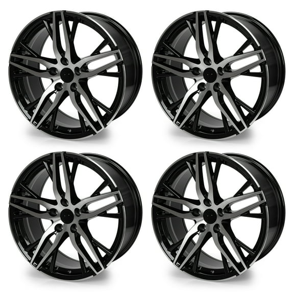 4Pcs 19" Replacement Rim for Honda Accord Sport 2016-17 Wheel, 19x8.5-inch Machined Black Wheel Rim ET35