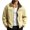 Yellow, variant on Mens Stand Collar Bomber Jackets Windproof Structured Stiff Multi-Pocket Long Sleeve Coats Casual Durable Relaxed Fit Outerwear