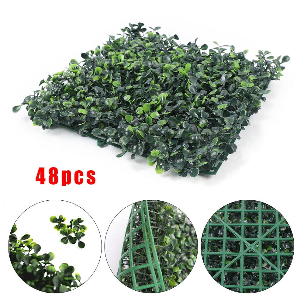 48pcs Artificial Hedges Fence Ivy Vine Leaf Decoration for Outdoor Garden Decor Artificial Plant