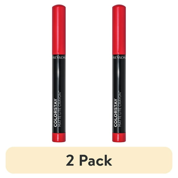 (2 pack) Revlon ColorStay Matte Lite Crayon Lightweight Lipstick, 010 Air Kiss