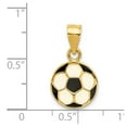 thumbnail image 3 of 14k Yellow Gold Enameled Soccer Ball Pendant, 3 of 4