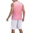 thumbnail image 2 of Honeii Sparkly Pink Glitter print basktball shirt for men and women, Unisex basketball jersey for Theme party-Medium, 2 of 6