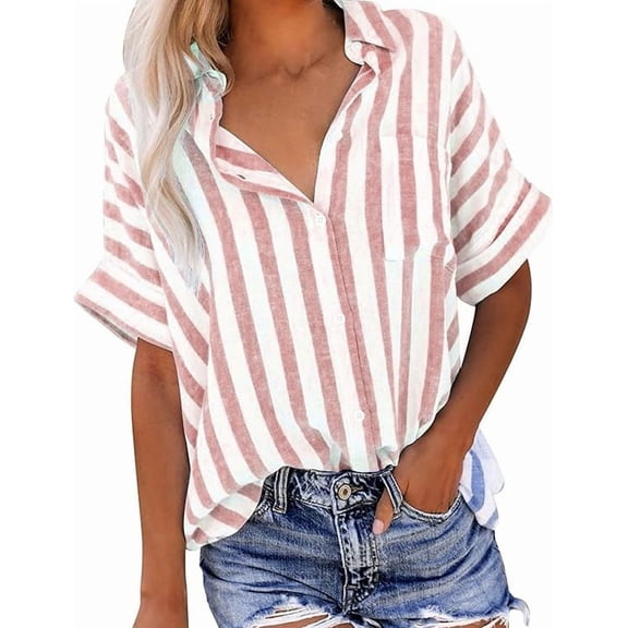 Aricy summer tops for women short sleeves V Neck T Shirts Trendy Casual Loose Tunic Tops Blouses Pullover Cozy Fashion Tunic Tees