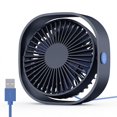 thumbnail image 1 of Ventilador de escritorio EasyAcc USB, 3 velocidades, alimentado por USB, giratorio 360°, 1 of 6