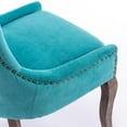 thumbnail image 4 of PORKISS Dining Chairs Set of 2, Thickened Fabric Chairs with Solid Wood Legs, Modern Upholstered Dining Chairs, Blue, 4 of 12