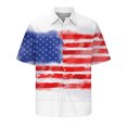 thumbnail image 3 of Nuevas camisas para hombre con bandera estadounidense en 3D, camisas casuales estampadas de manga corta para mujer, camisas hawaianas con botones, ropa de playa, 3 of 5
