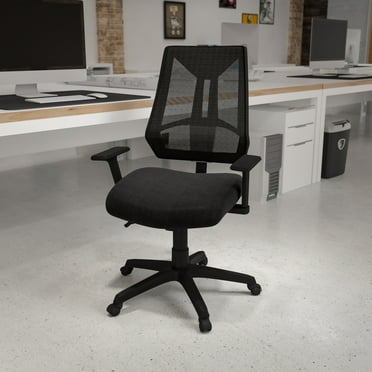 BizChair High Back Adjustable Armrest and Swivel Task Office Desk Chair, Black