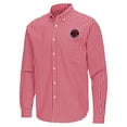 thumbnail image 2 of Men's Antigua Red Toronto Raptors Ellis Woven Tri-Blend Button-Down Shirt, 2 of 3