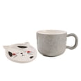 thumbnail image 1 of Taza de desayuno de gato con relieve de dibujos animados de cerámica de 480ml, taza de avena para el hogar del estudiante, 1 of 5