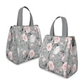 thumbnail image 2 of Pioneer Flower Floral Print Pattern Insulated Lunch Bag for Women & Adults,Large Portable Soft Cooler Lunch Bag,Thermal Food Storage Tote with Pearl Cotton,8.66L,8.75x5.75x9.5 Inch, 2 of 6