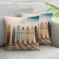 thumbnail image 3 of Creowell Surfboards Sandy Beach Ocean Indoor Outdoor Pillow Covers for Couch Sofa Car Bedroom - 1PC 18x18in, 3 of 5