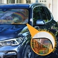 thumbnail image 4 of Foldable Car Windshield Sunshade UV Sun Visor Protector Blocks UV Rays Keeps Vehicle Cool 53x23.5 Inch Cute Purple Elephant, 4 of 8