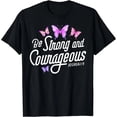 thumbnail image 1 of Camiseta de Mujer Cristiana "Sé Fuerte y Valiente" Amante de las Mariposas, 1 of 7