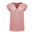 thumbnail image 5 of Mittory Womens Casual V Neck Blouse Tops Frilled Ruffles Solid Sleeveless Tanks, 5 of 5