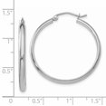 thumbnail image 4 of 14K White Gold Polished Hoop Earring, 4 of 4