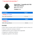 thumbnail image 2 of Engine Mount - Compatible with 1988 - 2000 Toyota 4Runner - Beck Arnley, 2 of 2