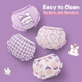 thumbnail image 3 of BIIOVENR 4 Pcs Diaper Covers Ruffled Bloomers Panties for Baby Girls 100% Purified Cotton Underwear Toddler Girls Shorts, 3 of 5