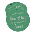 thumbnail image 1 of Inkdotpot Pack Of 50 Thank You Baby/ Bridal Shower Favor Paper Tags Craft Real Silver Foil Hang Tags, 1 of 7