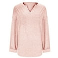 thumbnail image 6 of hotojiny Plus Size Tops for Women Fall Long Sleeve Loose Tunic Tops V Neck Button Casual Lightweight T Shirts, 6 of 6