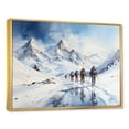 thumbnail image 2 of Designart "Alpine Trek Skiing the Slopes IV" Sports Framed Wall Art - Modern White Hiking Living Room Framed Canvas Art, 2 of 6
