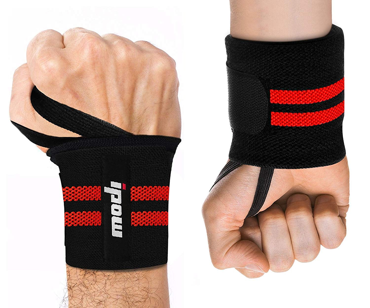 New 18" Rogue Fitness Wrist Wraps Medium Black/Red Power Weightlifting Crossfit 