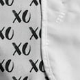 thumbnail image 4 of XO Microwave Oven Cover, Monochrome Style Lettering Hand Drawn by a Paintbrush Hugs and Kisses Theme, Water Resistant Organizer with Pockets Kitchen, 36" x 12", Charcoal Grey and White, by Ambesonne, 4 of 4