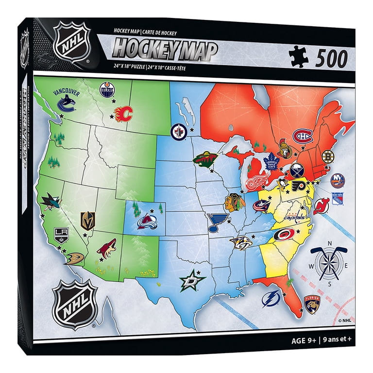 MasterPieces - NHL USA Puzzle Map, 500 Pieces - Walmart.com