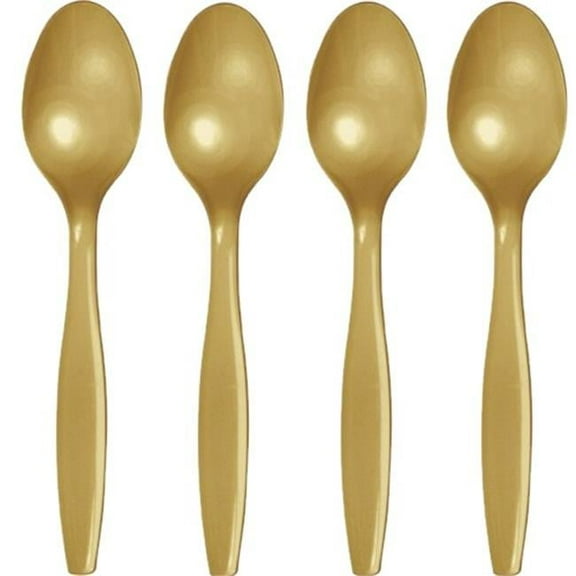Hoffmaster Group 010589 Premium Plastic Spoons, Gold - 24 per Case - Case of 12