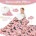 thumbnail image 3 of Pink Cute Dachshund Dog and Love Heart Toddler Nap Mats for Kids Preschool,Sleeping Mat Bag or Kids,Toddler Sleeping Bag,Toddler Nap Mat or Daycare, 3 of 6