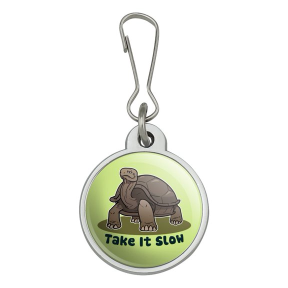 Tortoise Take It Slow Turtle Jacket Handbag Purse Luggage Backpack Zipper Pull Charm