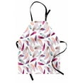 thumbnail image 1 of Feathers Apron Mix Feather Motifs in Romantic Feminine Inspired Colors Outer Wing Covert Theme, Unisex Kitchen Bib Apron with Adjustable Neck for Cooking Baking Gardening, Pink Purple, by Ambesonne, 1 of 3
