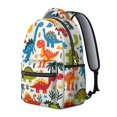 thumbnail image 2 of Cute Dinosaur Pattern Backpack for School,Cute School Bag,Schoolbag with Adjustable Shoulder Straps & Padded Back,15.3"x11"x7.1".﻿, 2 of 6