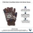 thumbnail image 4 of CTM  Snowflake Pattern Knit Winter Gloves (Men), 4 of 4