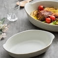 thumbnail image 4 of 500ML Ceramic Double Ear Japanese Retro Cheese Baked Rice Plate Creative Salad Bowl Home Rectangular Coarse Ceramic Utensils, 4 of 4