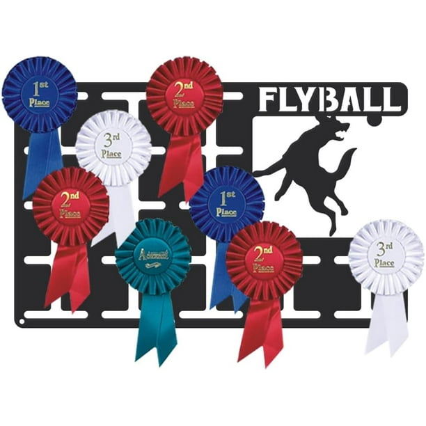 Soporte para medallas, rosetas y cintas de premios personalizadas. Soporte de pared metálico deportivo negro. Diseño mejorado. Regalo ideal para atletas.