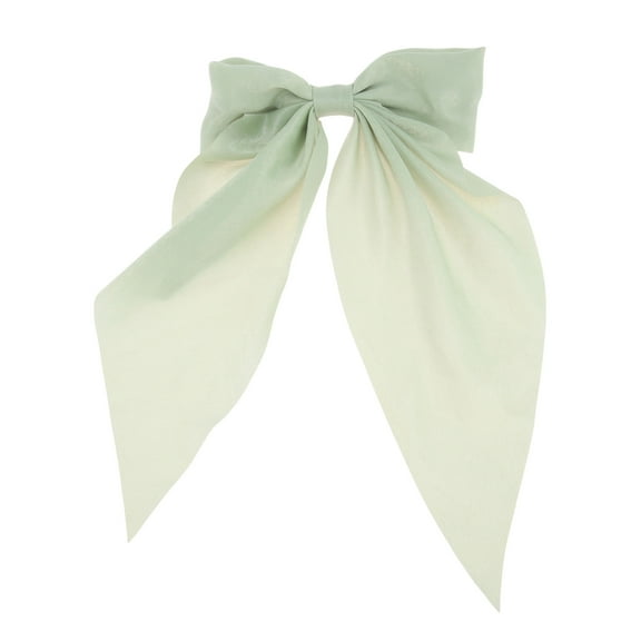 Unique Bargains 1 Pc Grace Bow Ribbon Duckbill Hair Clips for Home Green