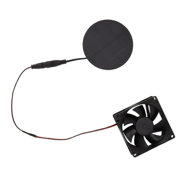 Solar Panel Fan, Low Noise Temp Regulation Solar Exhaust Fan Lightweight for Greenhouse