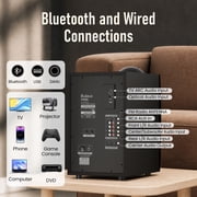 Bobtot Wireless Surround Sound System Home Theater System, 1000W Surround Speakers 8 Subwoofer 5.1/2.1 Channel Deep Bass with ARC Optical Bluetooth Karaoke Input