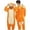 C-Orange365, variant on DHFJKG Unisex Adult Onesie Pajamas, Flannel Monkey Animal One Piece Halloween Hooded Sleepwear Homewear