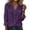 Purple, variant on Enridrech Women Cotton Linen Shirts Dressy Button down Tops Fashion Plain Breathable Long Sleeve Shirt Top with Pockets