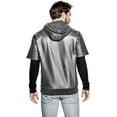 thumbnail image 3 of GUESS Mens Logan Thermal Hoodie Sweatshirt, Grey, Medium, 3 of 4
