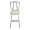 thumbnail image 2 of Weston Home Sheena Slat Back Bar Height Wood Swivel Stool, Antique White, 2 of 6